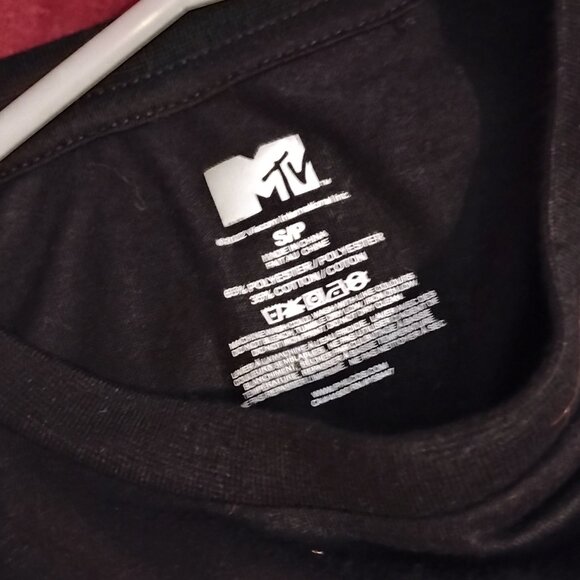 Men's Black Small MTV Music Television Astronaut Logo T-Shirt - Picture 3 of 4